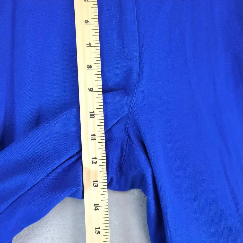 NWT Ruby Rd Blue Embroidered Capri Pants Women's 16 Comfort Waist 38x22.5